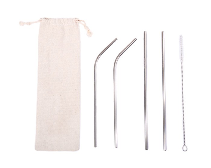 KIT ECOLOGICO DE POPOTES DE ACERO INOXIDABLE