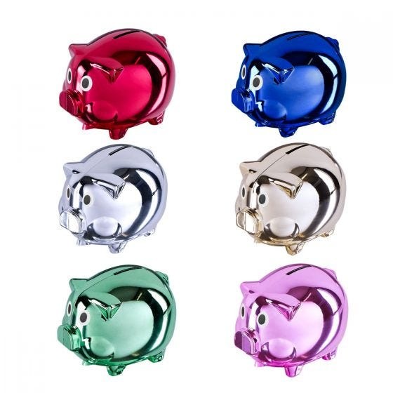 ALCANCIA PUERQUITO METALIZADO BELLE