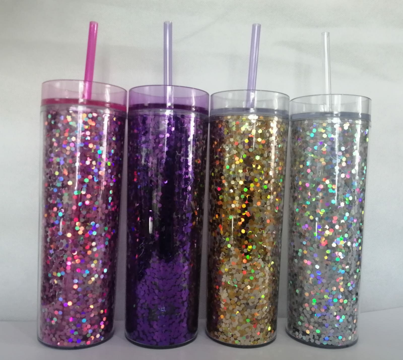 ANFORA GLITTER DE 600 ML, CON POPOTE