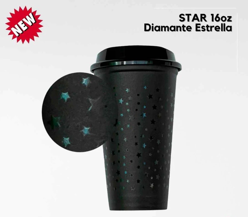 VASO STAR DE 16 ONZ NEGRO