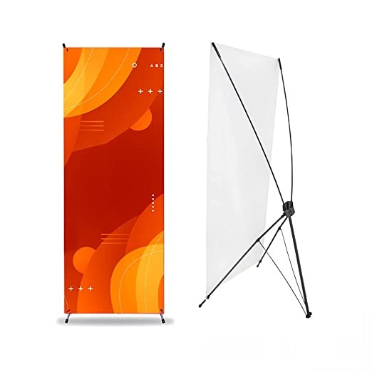 DISPLAY X-BANNER NEGRO REFORZADO, DE FIBRA DE VIDRIO Y PVC MED. 1.80 X .80 METROS, CON FUNDA.