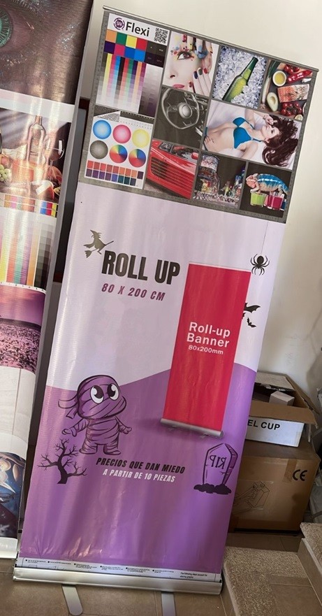 BANNER ROLL UP DE ALUMINIO DE 1 CARA MEDIDA 80 X 2.00 METROS