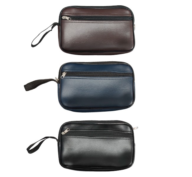 PORTAFOLIO DE VINIL TIPO COBRATARIO CON 2 CIERRES DE 15X24X3 CM