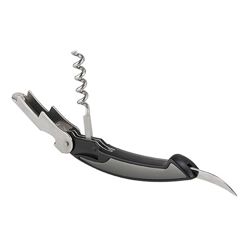 SACACORCHOS IRINA NEGRO CON NAVAJA Y DESTAPADOR